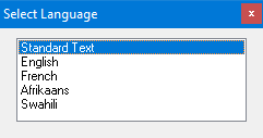 i.Select Language Screen